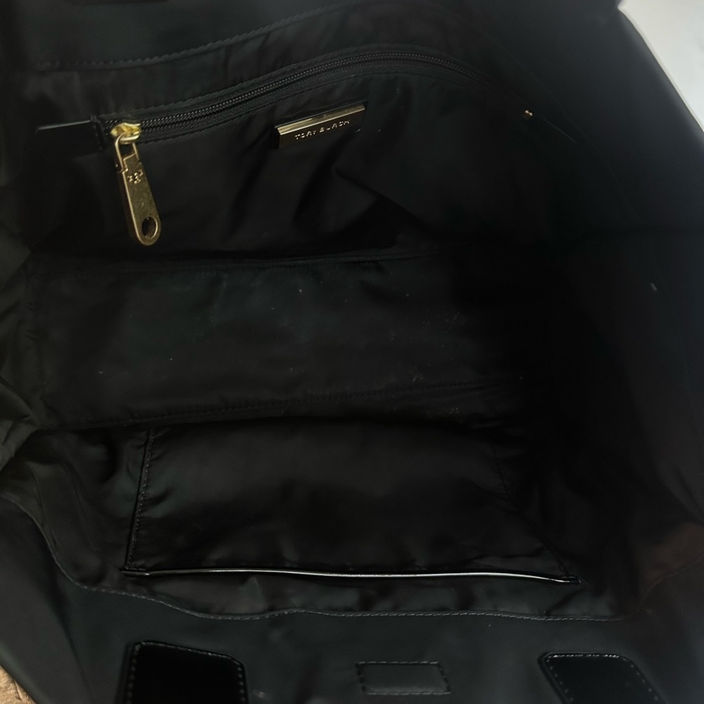 Tory Burch Black Tote with Embossed Logo - Picture 7 of 7